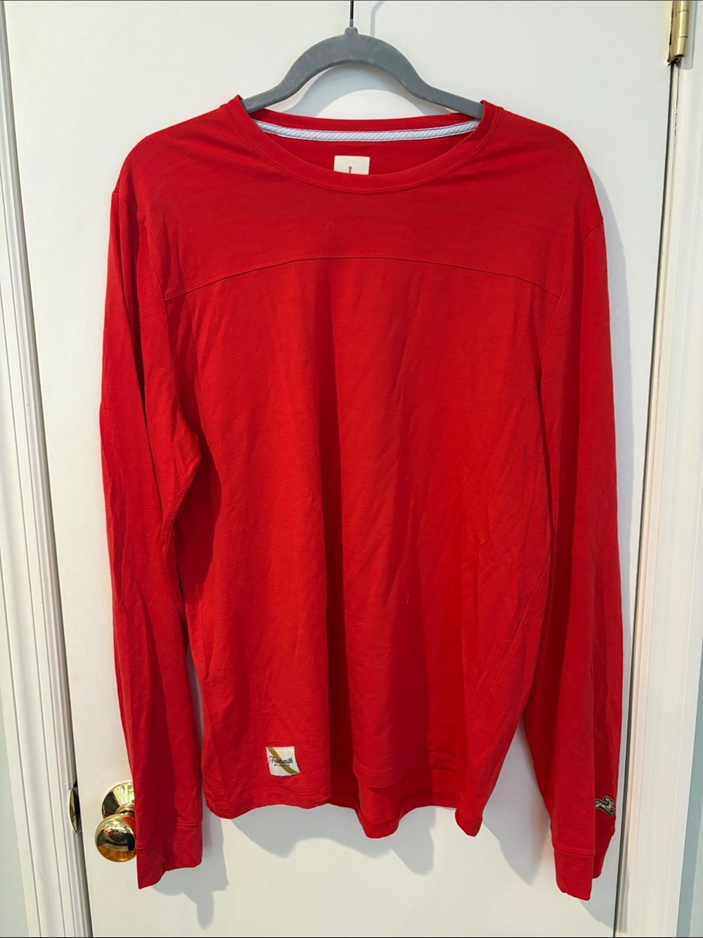 Tracksmith Red Long Sleeve Short Sleeve Tee
